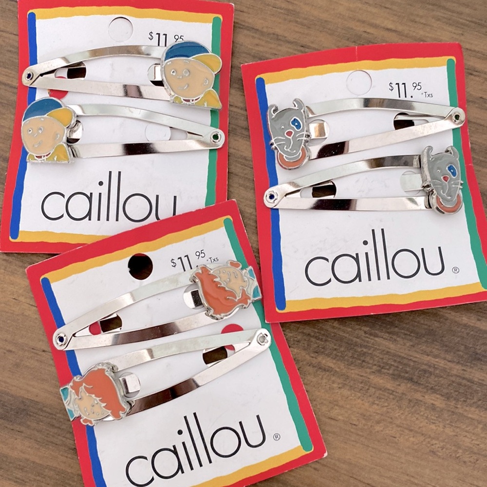 Bundle of 6 Vintage Caillou Hair Clips 👶🏼